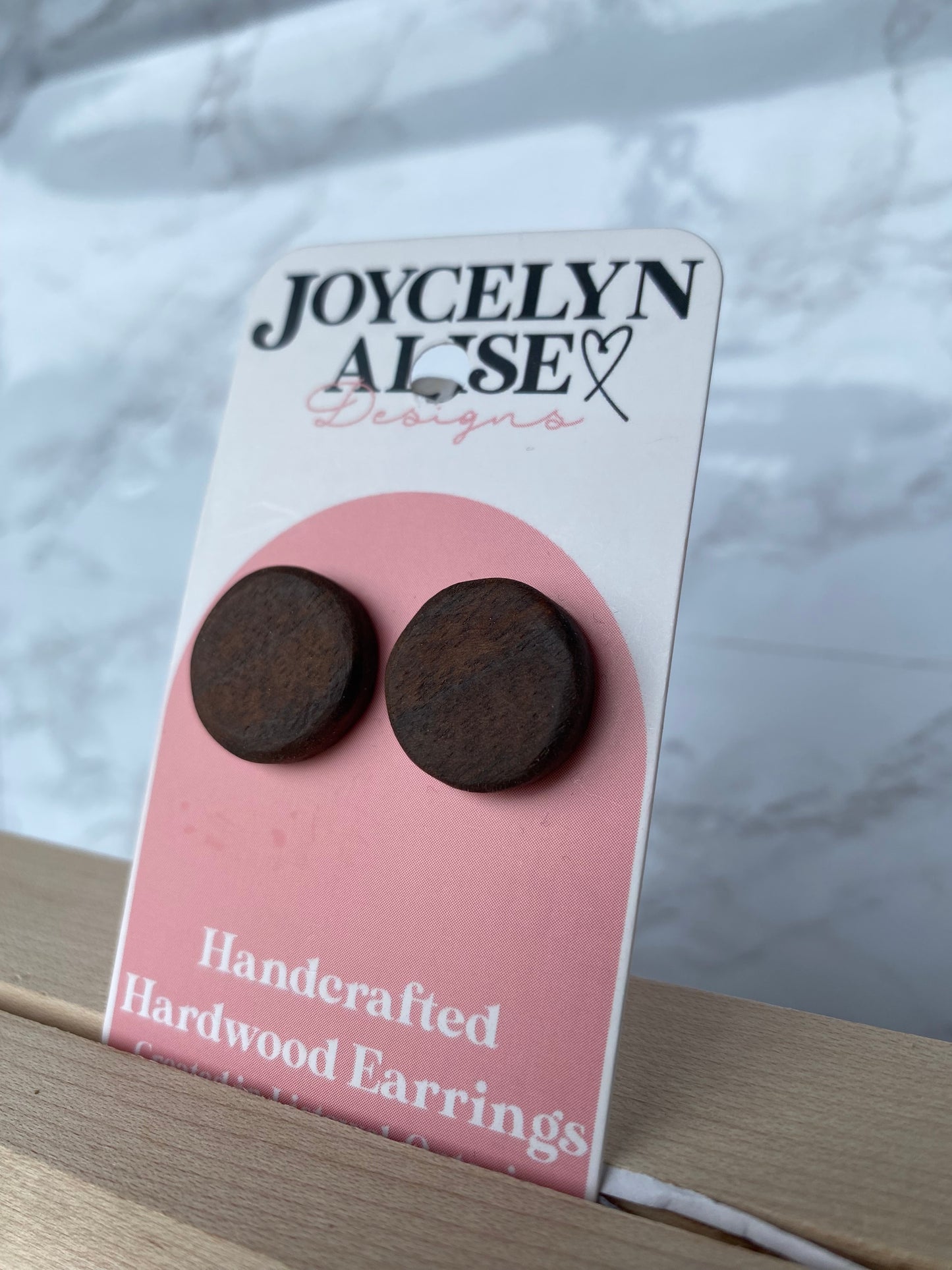 Walnut statement Studs