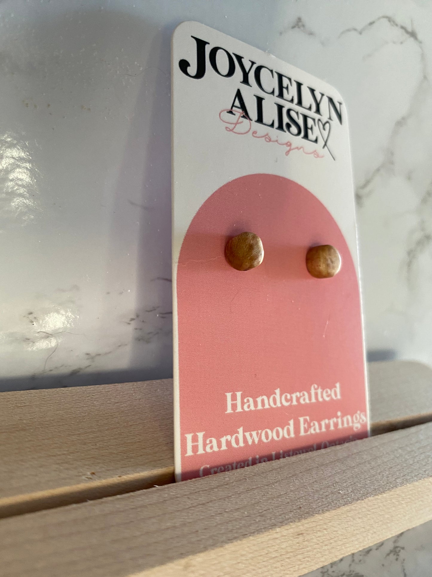 Birds Eye Maple Dot style studs