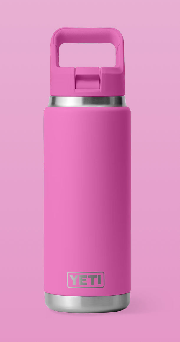 26oz Customized Yeti Bottle with Colour-Matched Straw Cap