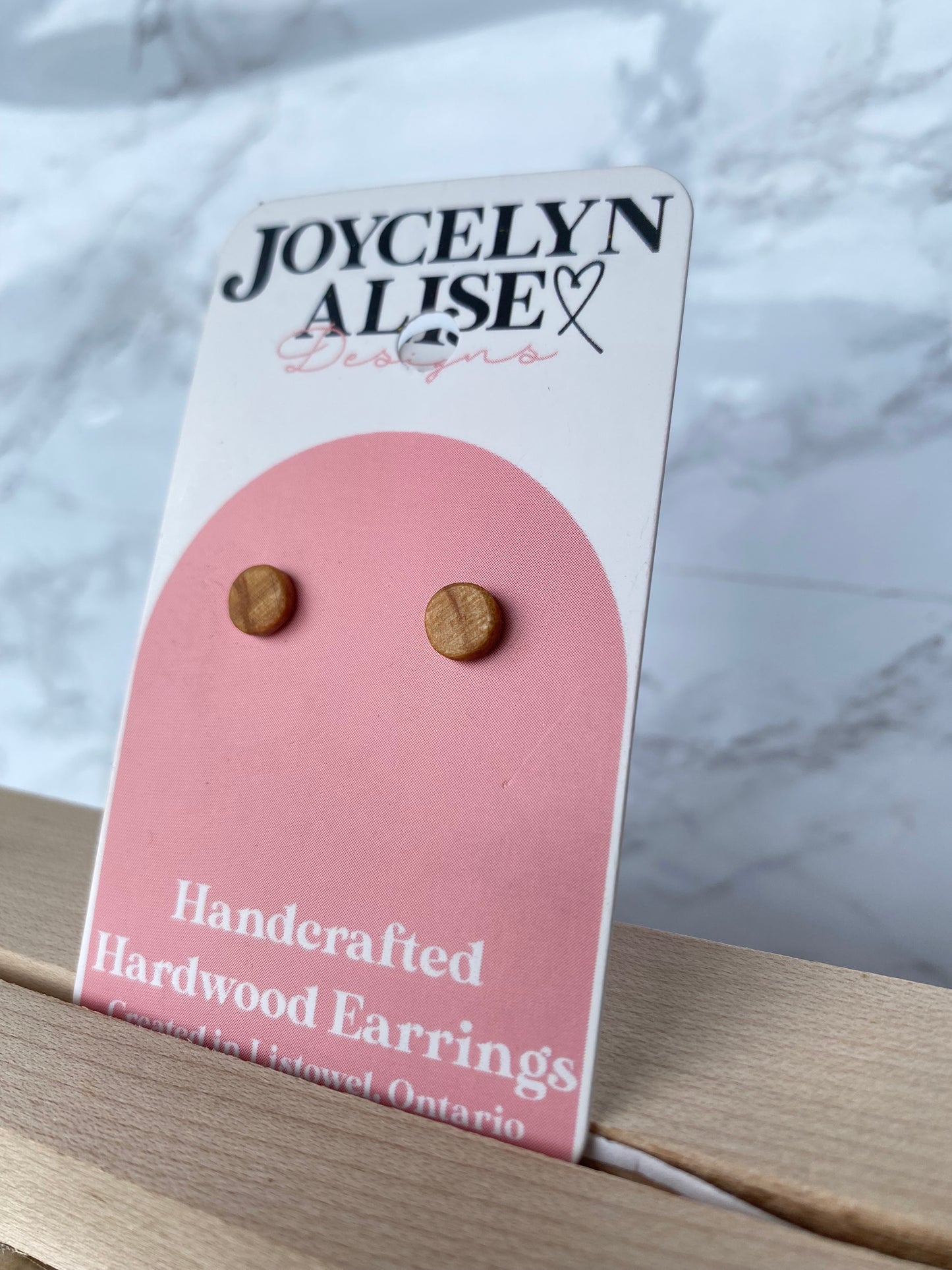 Curly maple dot style studs