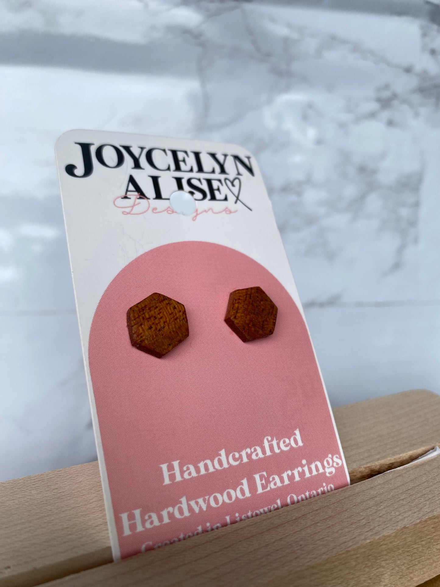 Mahogany hexagon style studs