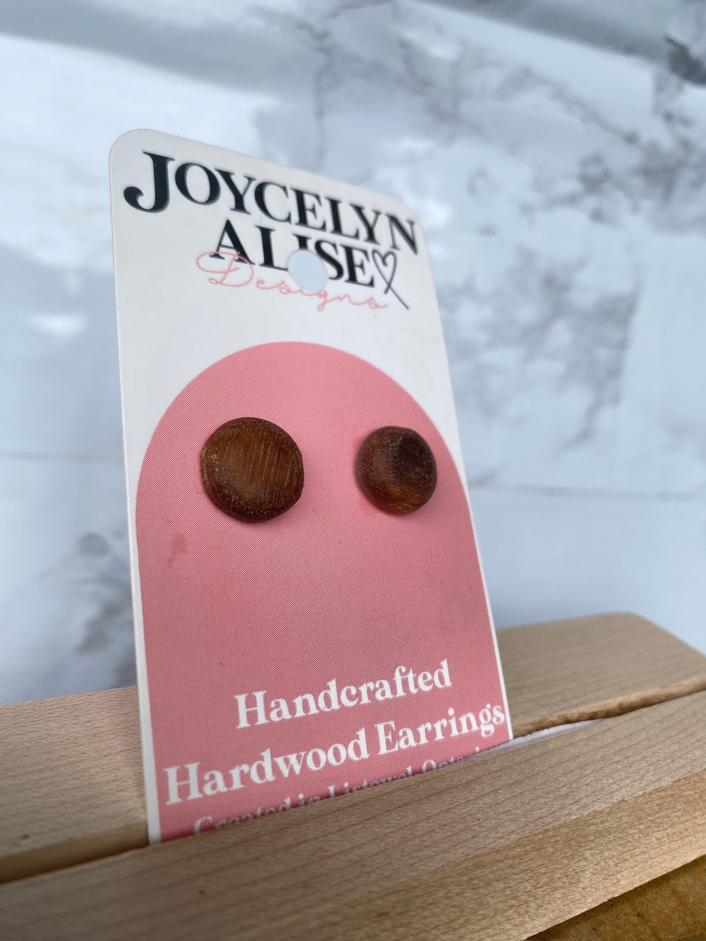 Walnut button style studs