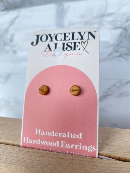 Curly maple dot style studs
