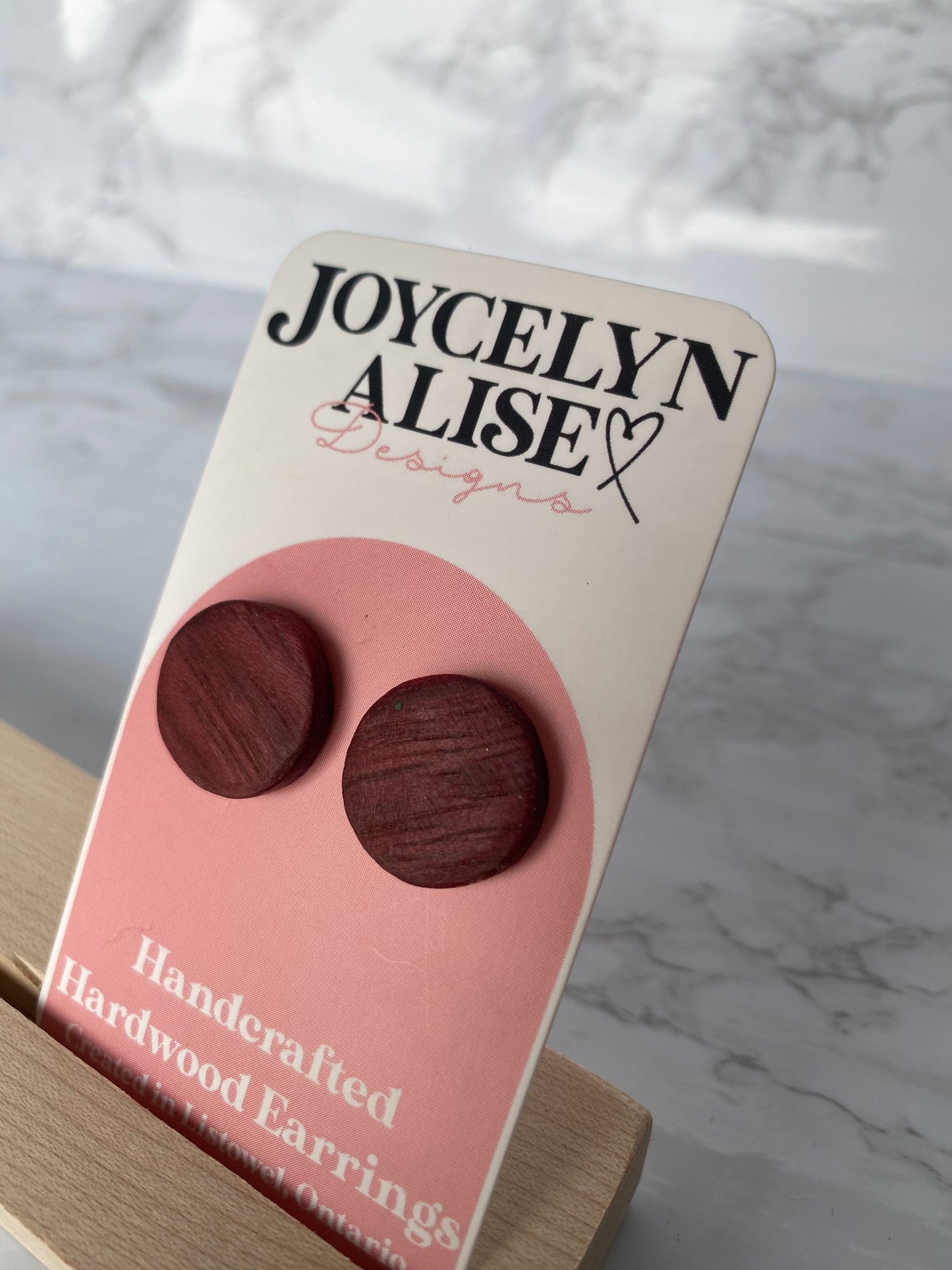 Purple Heart Wood Statement studs
