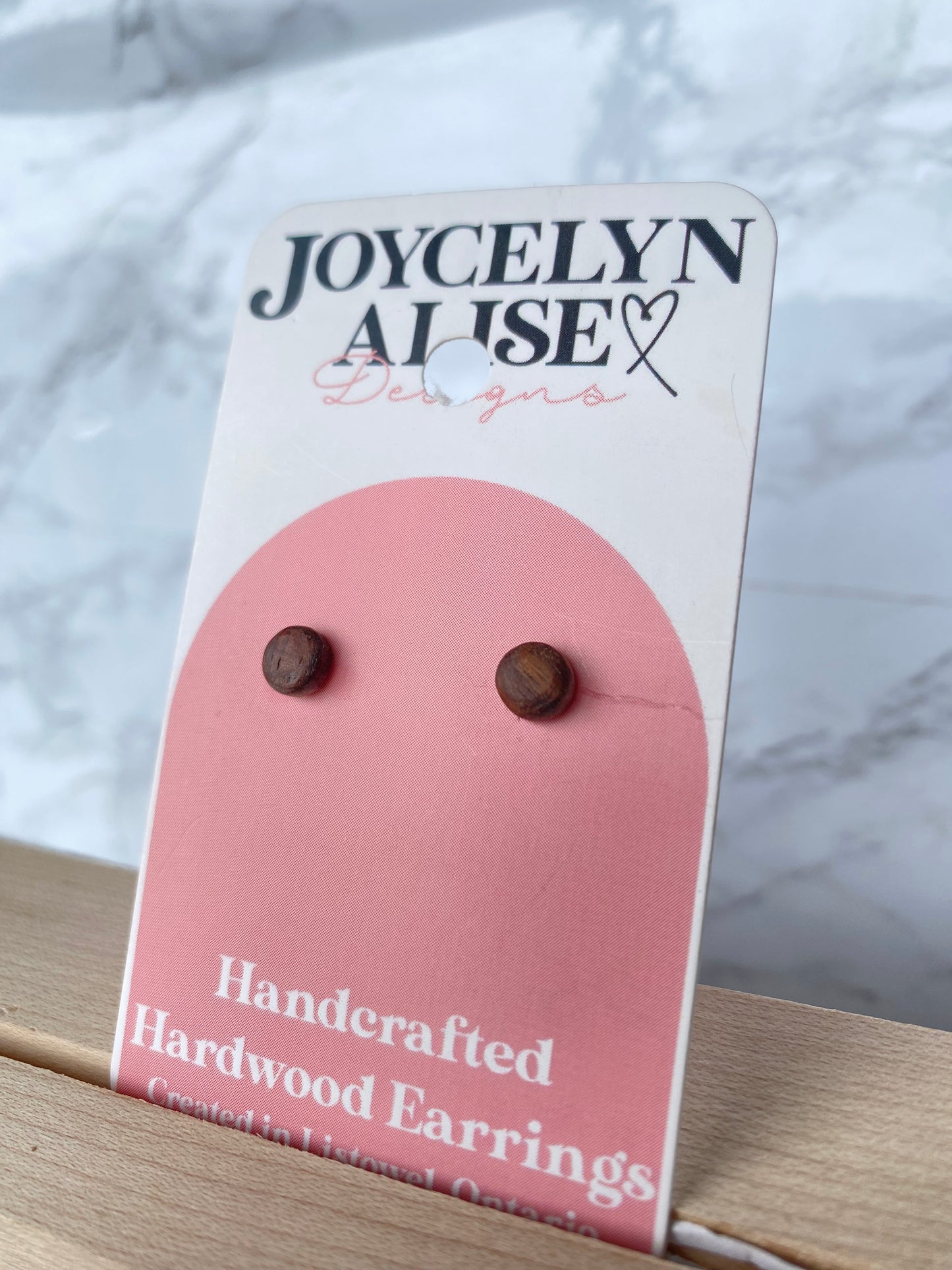 Walnut dot style studs