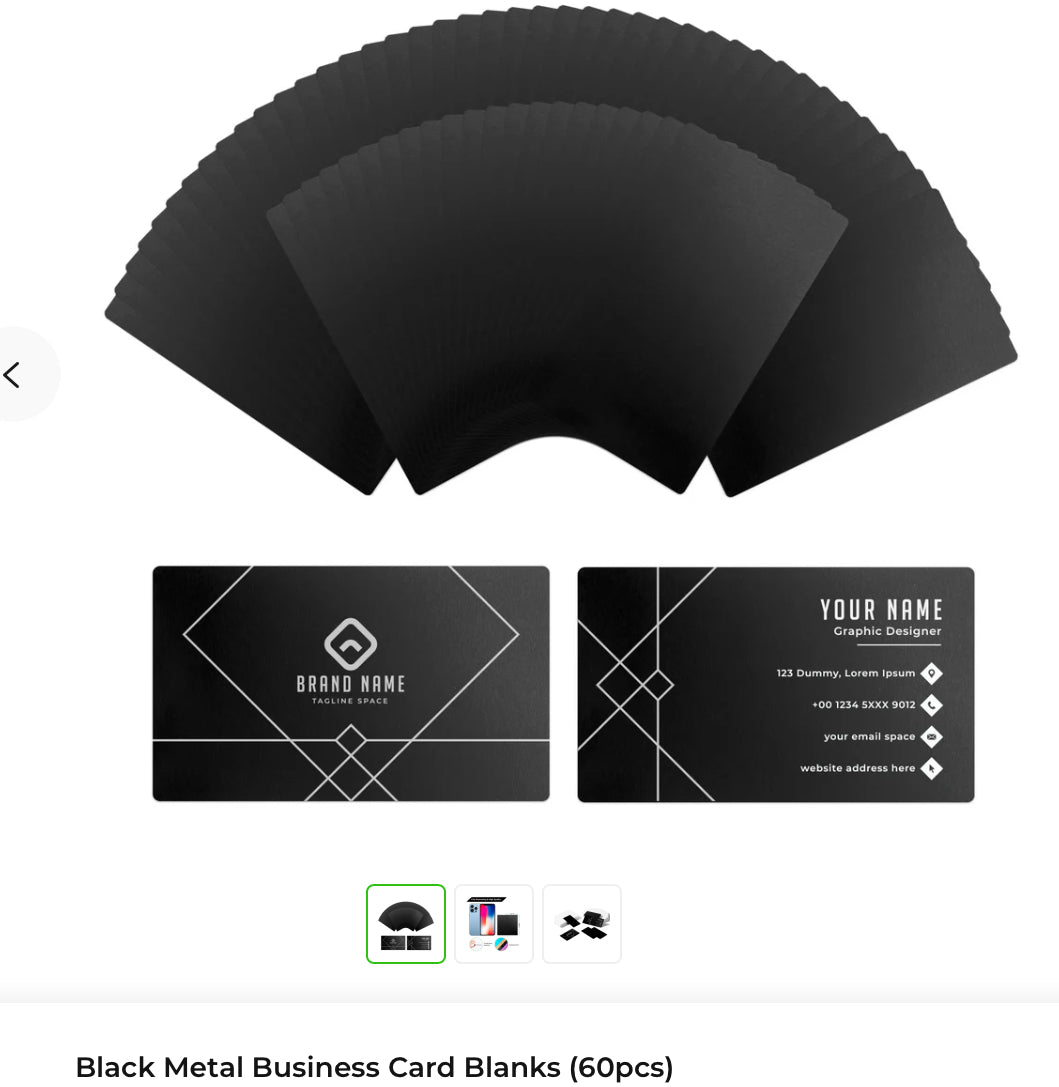 Aluminum Business Cards-multiple colours!