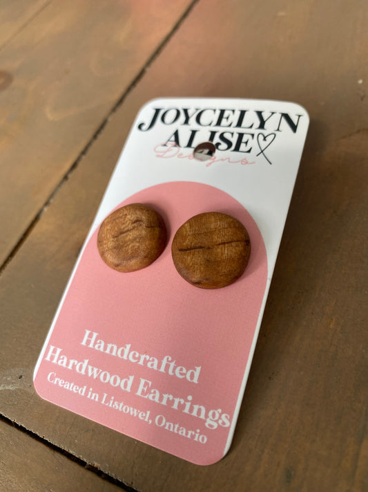 Curly Maple Statement Studs