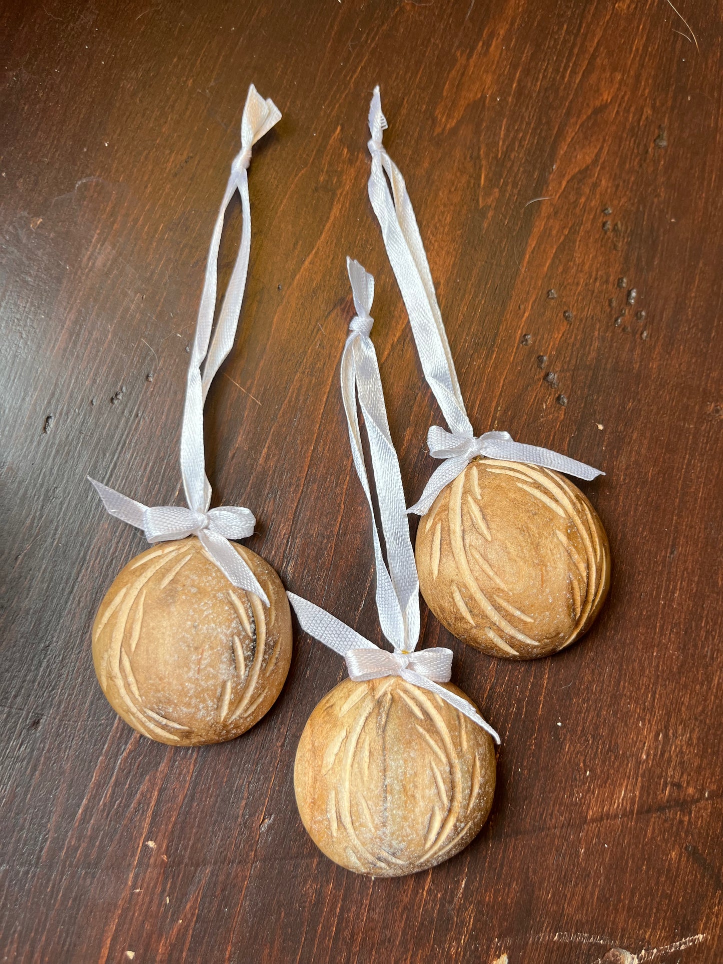 Sourdough Bread Ornaments-Hand Carved Maple Christmas Decor