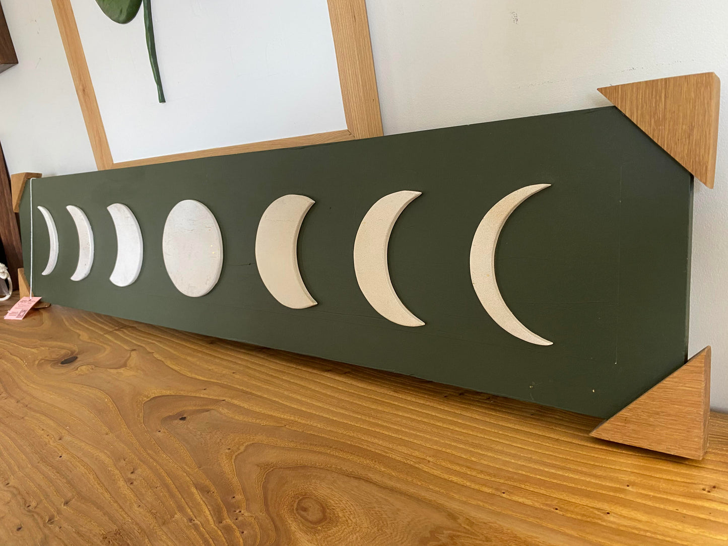 4’ moonphase-Green & Ash Wood