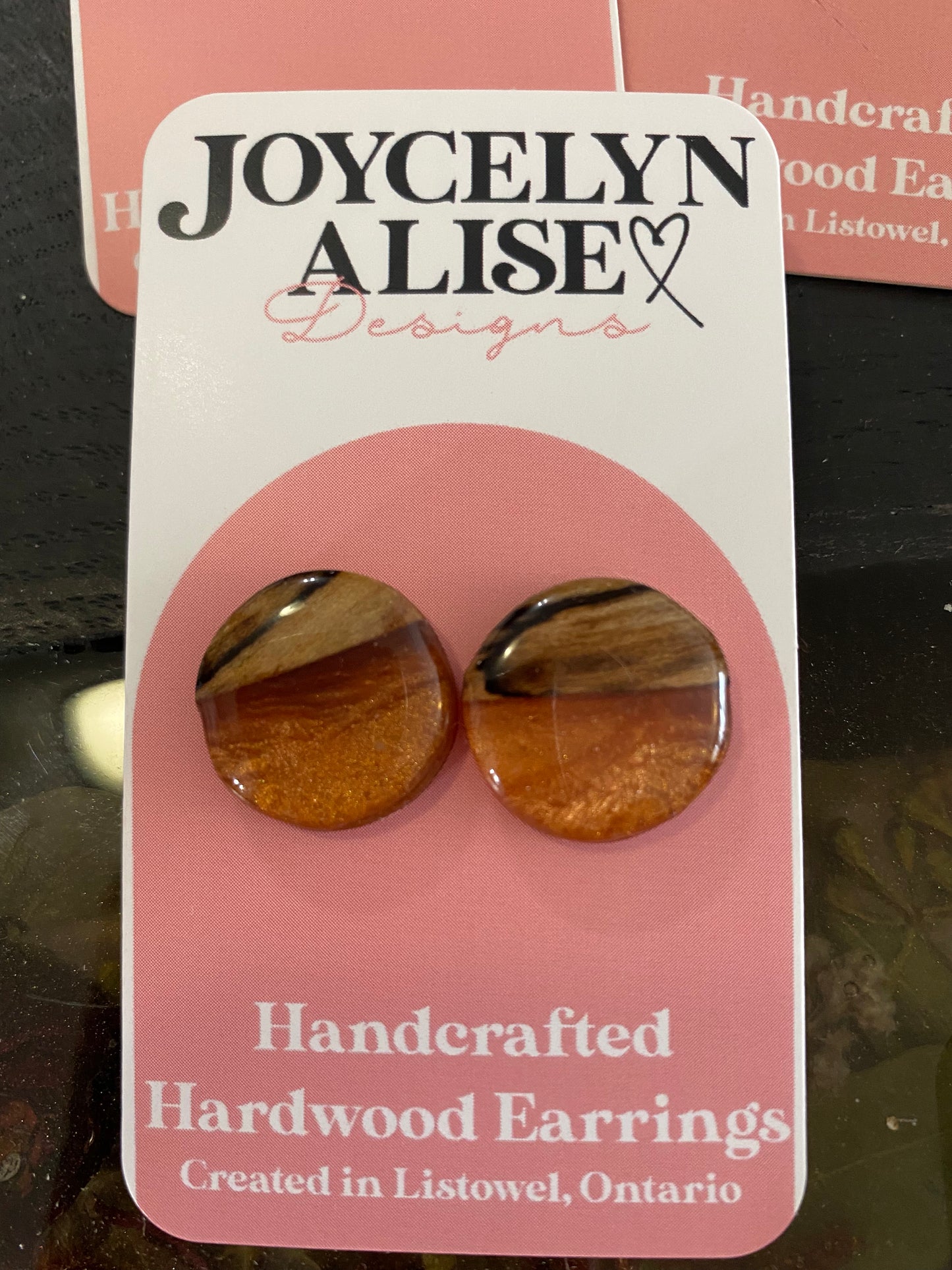Spalted beech + epoxy statement studs