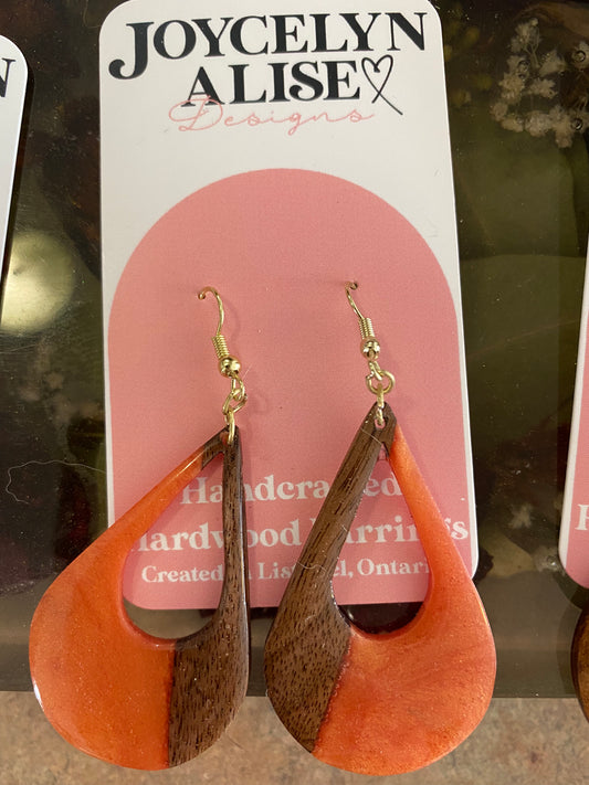 Black walnut + epoxy earrings