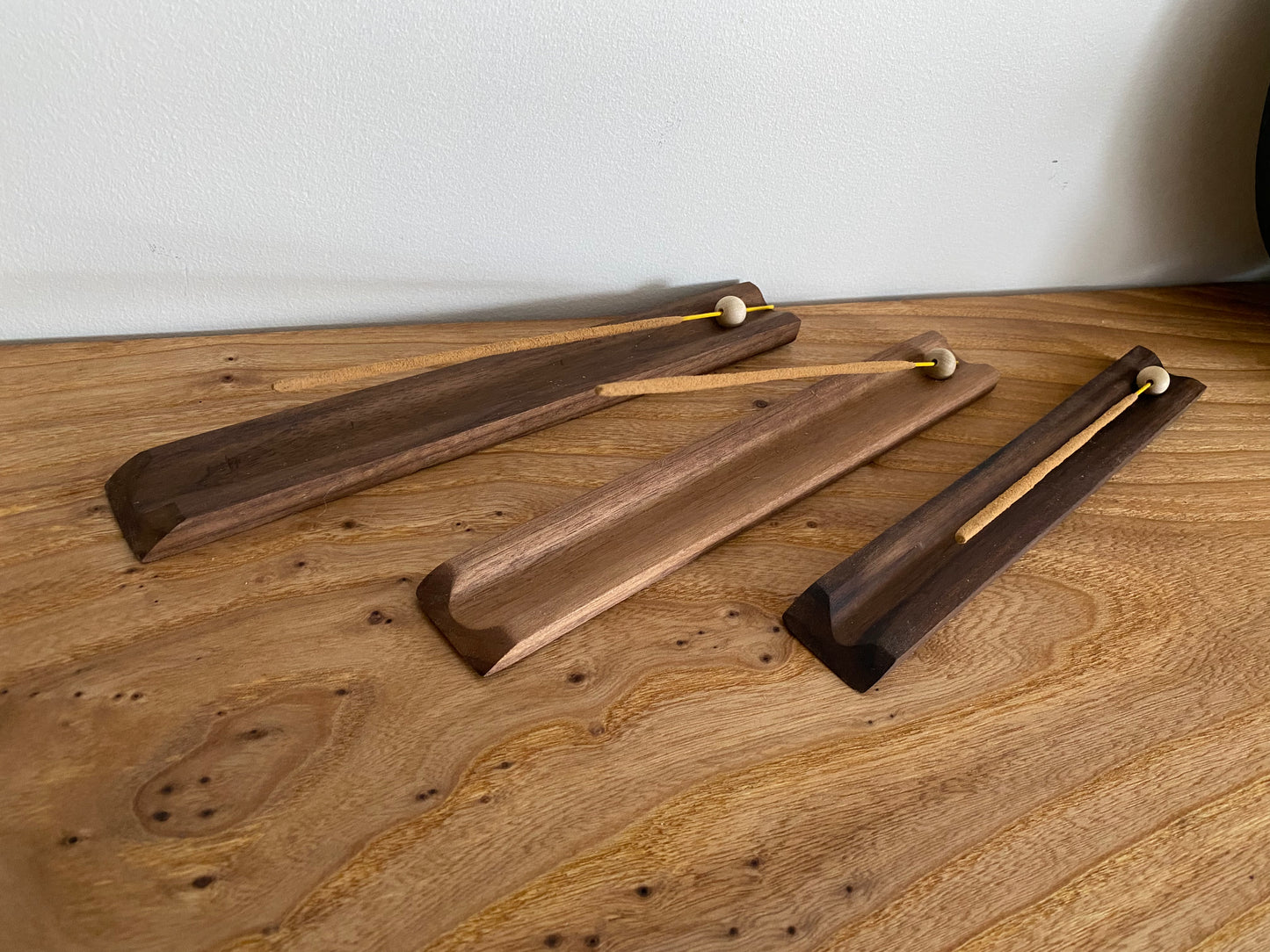 Walnut incense holder