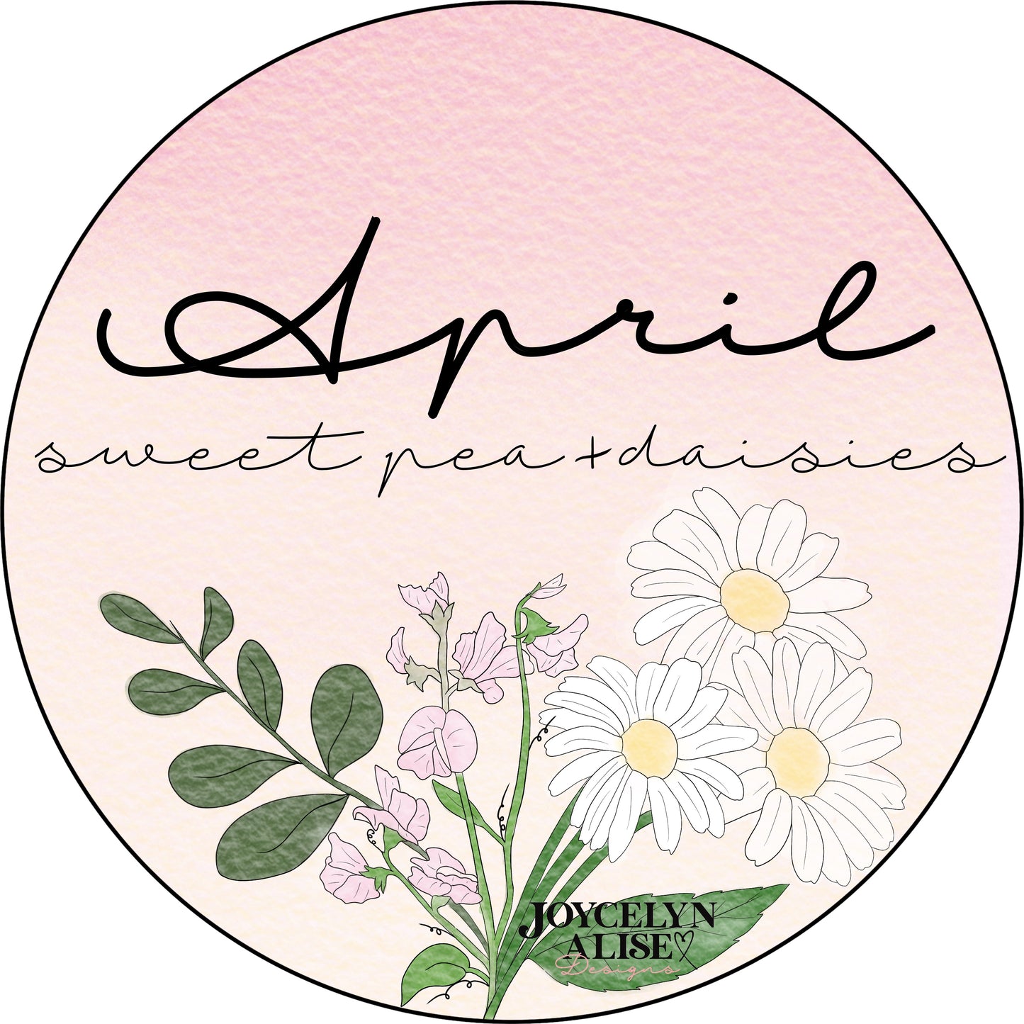 April daisies + sweet peas scroll saw template