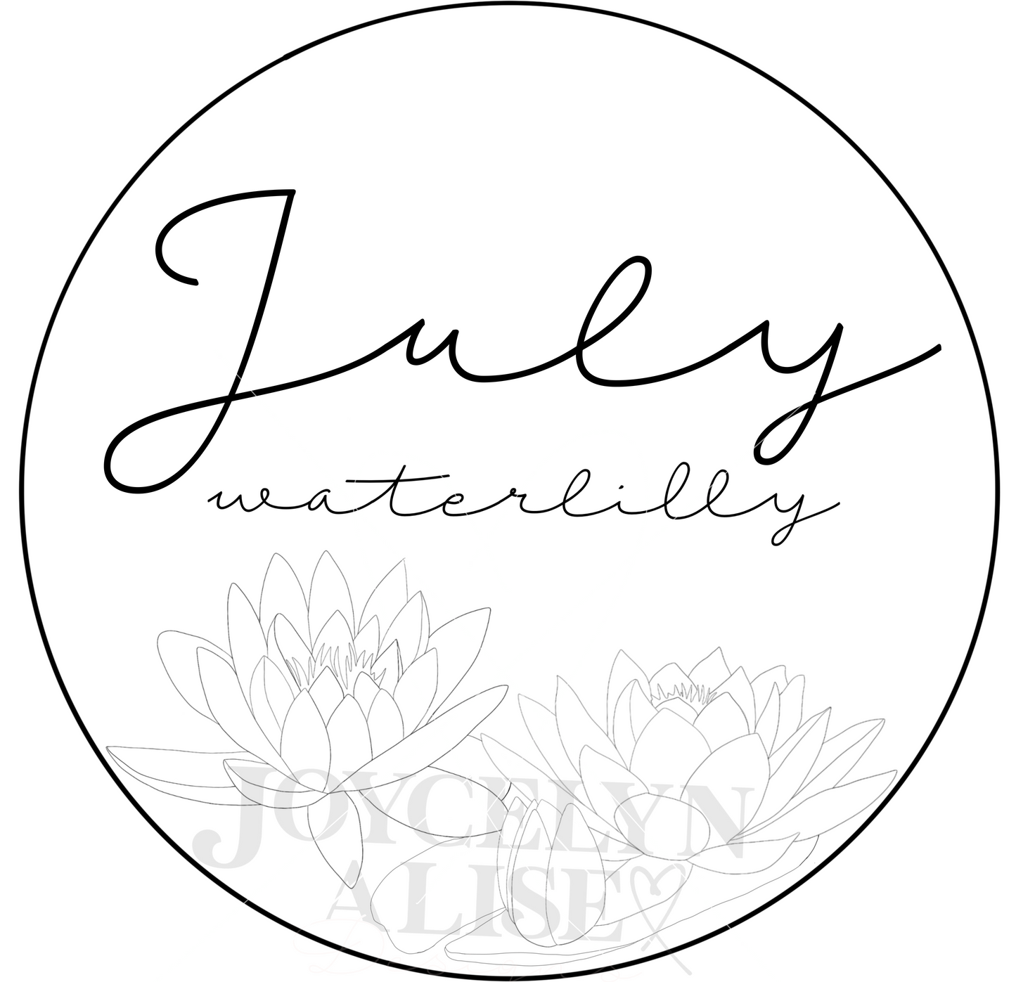 July water lily scroll saw template