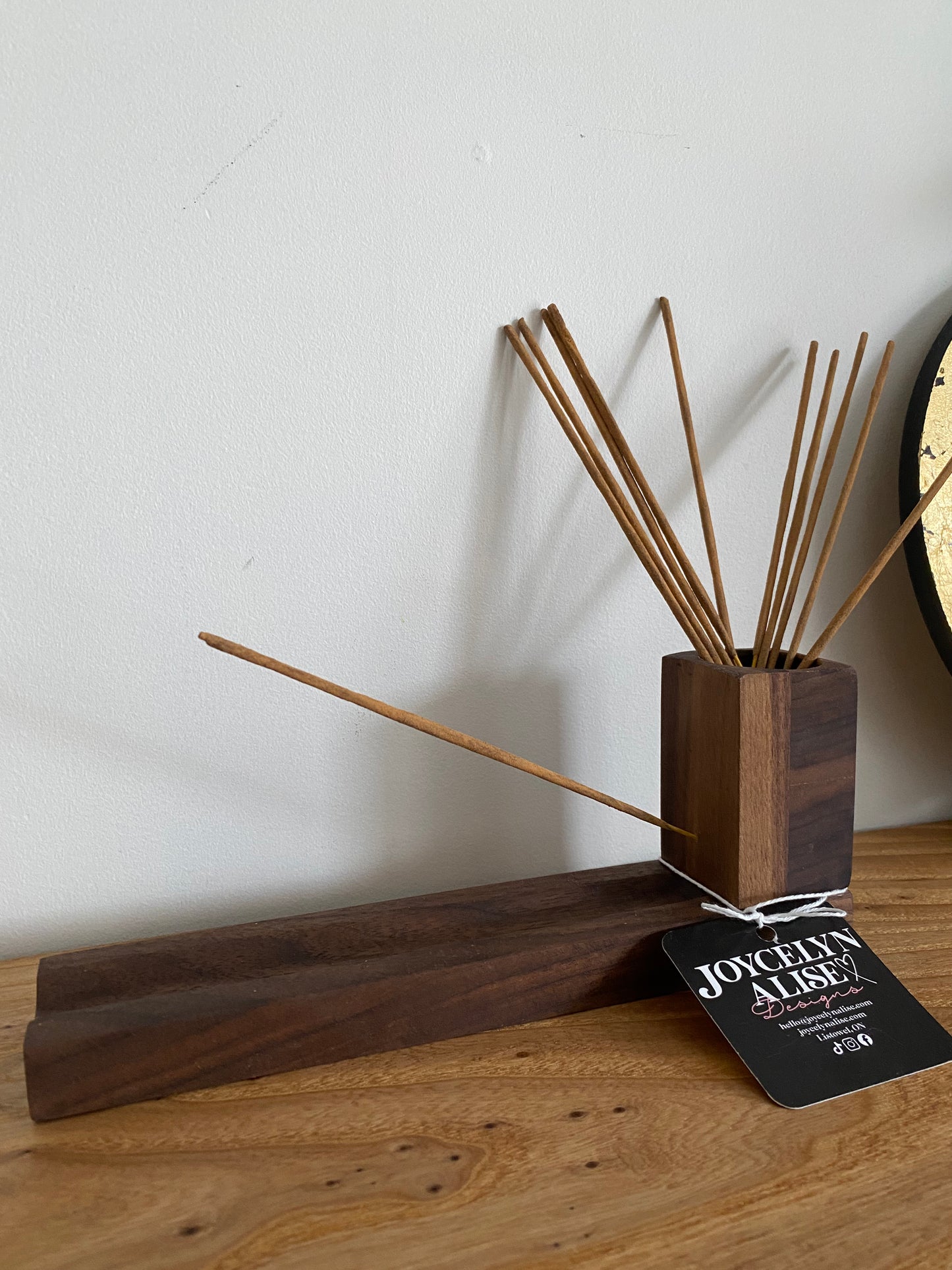 Walnut incense holder