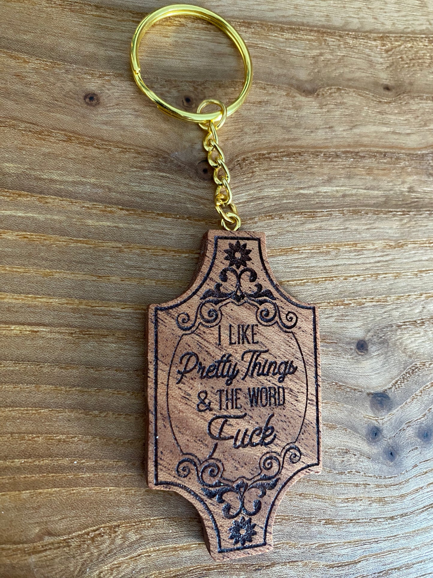 Pretty things keychains -hardwood