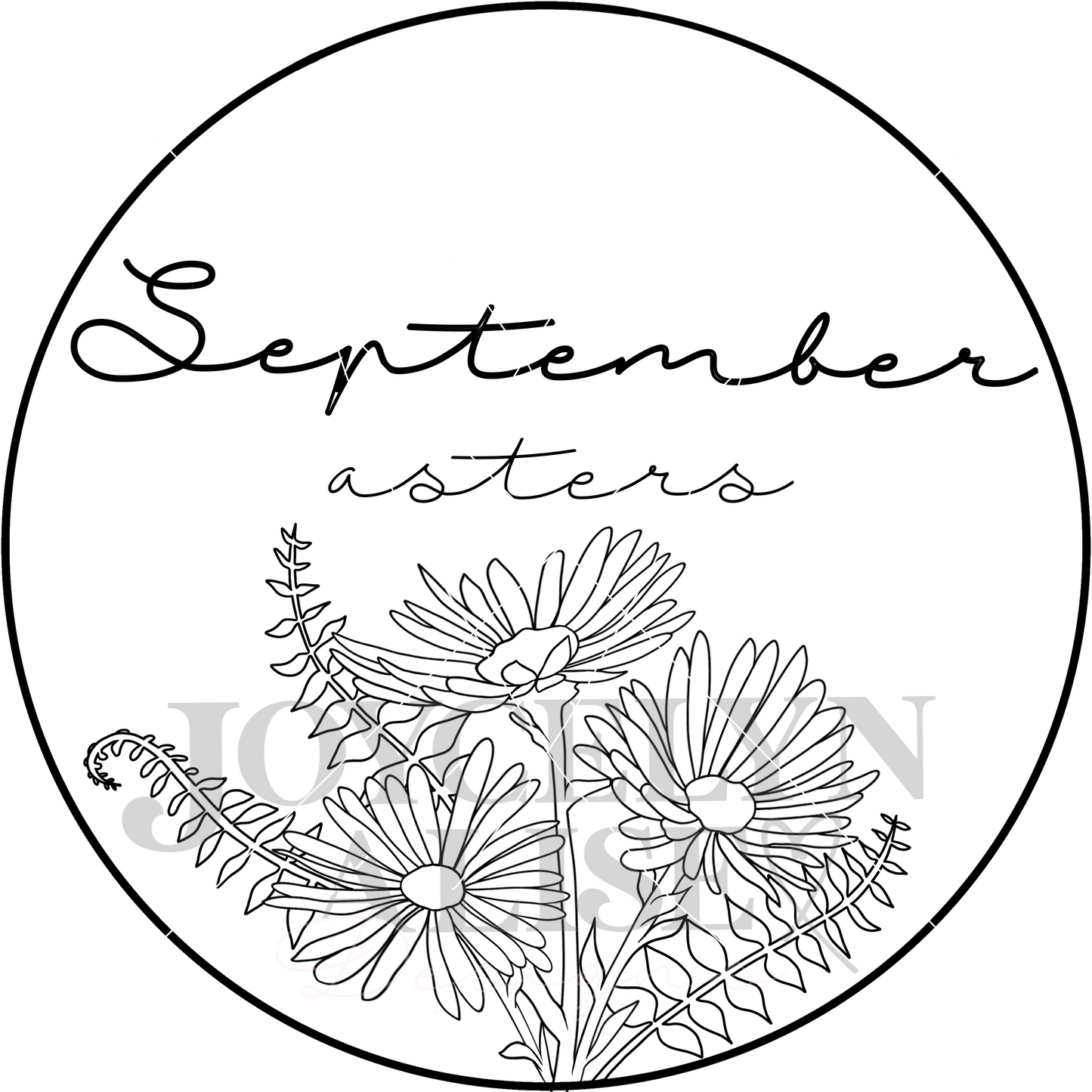 September asters scroll saw template