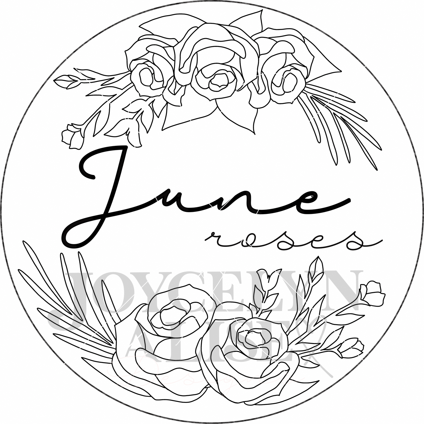 June rose scroll saw template