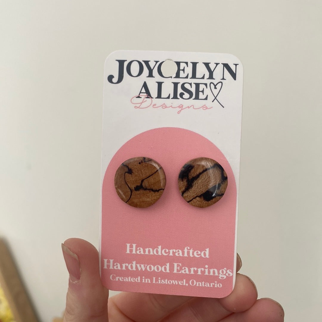 Spalted maple Statement Studs