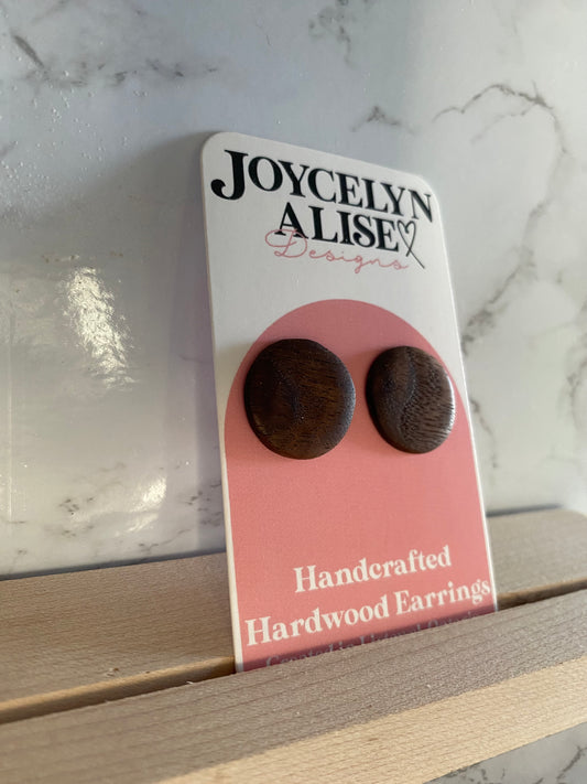 Walnut Wood Statement studs