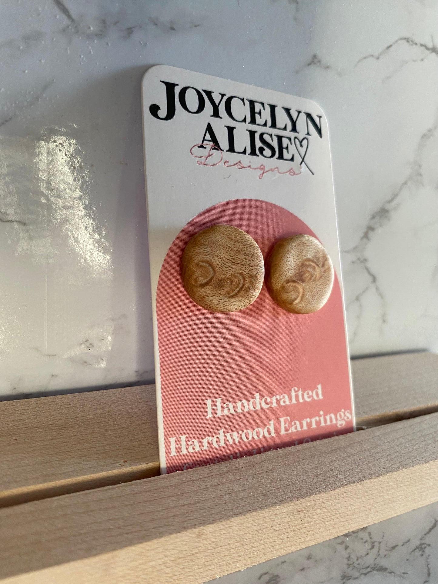 Birdseye Maple Wood statement studs