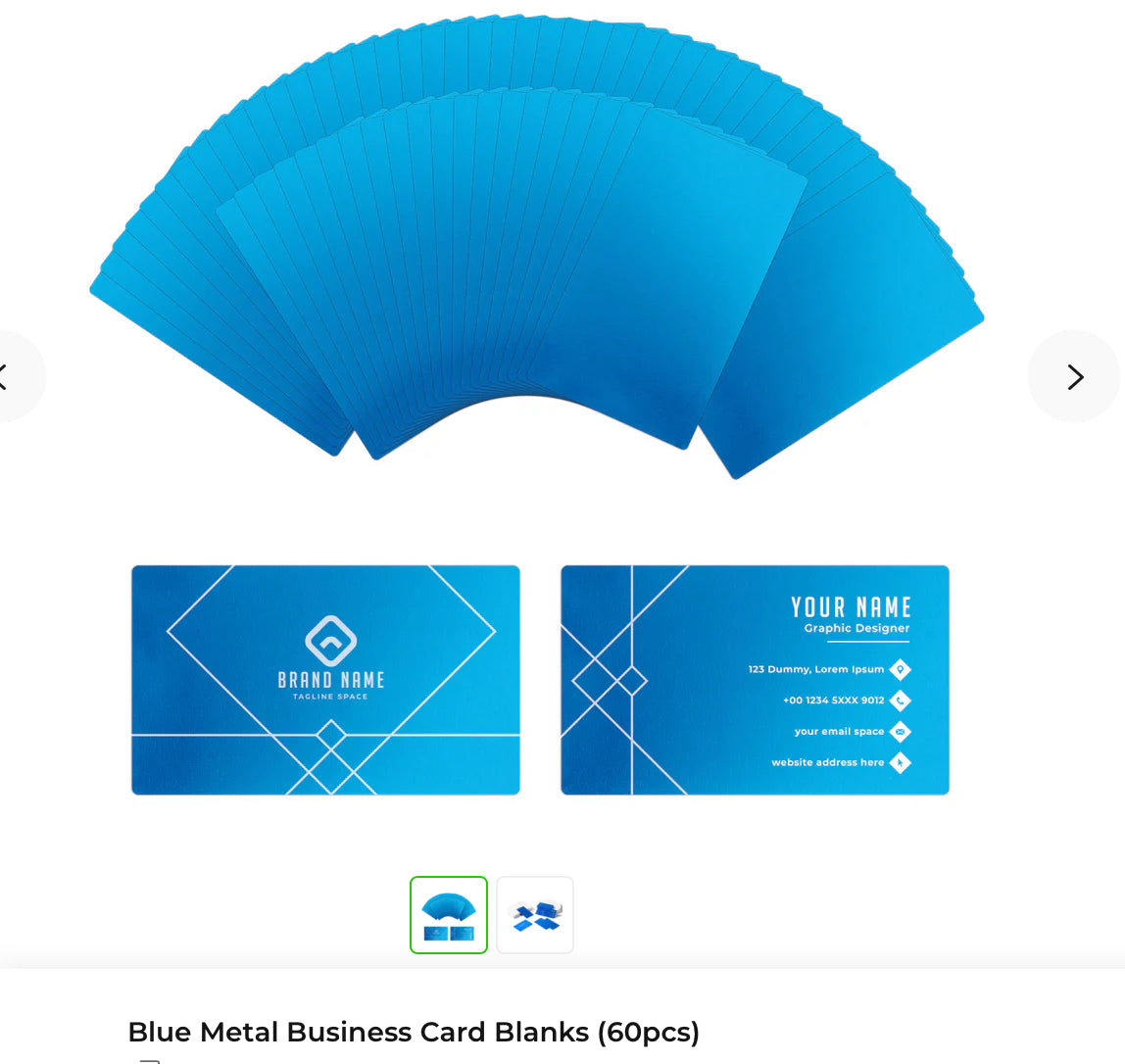 Aluminum Business Cards-multiple colours!