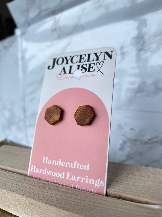 Mahogany hexagon style studs