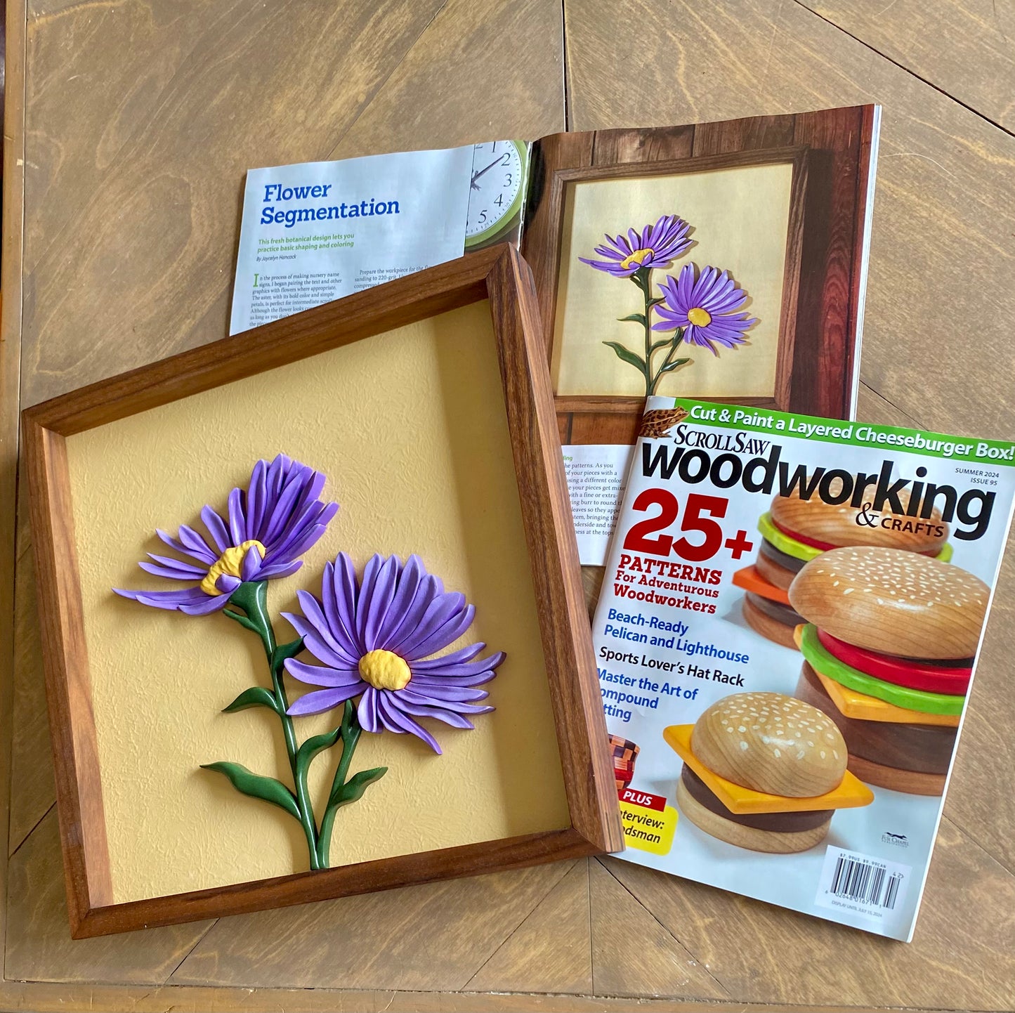 Asters-featured in ScrollSaw Woodworking Magazine