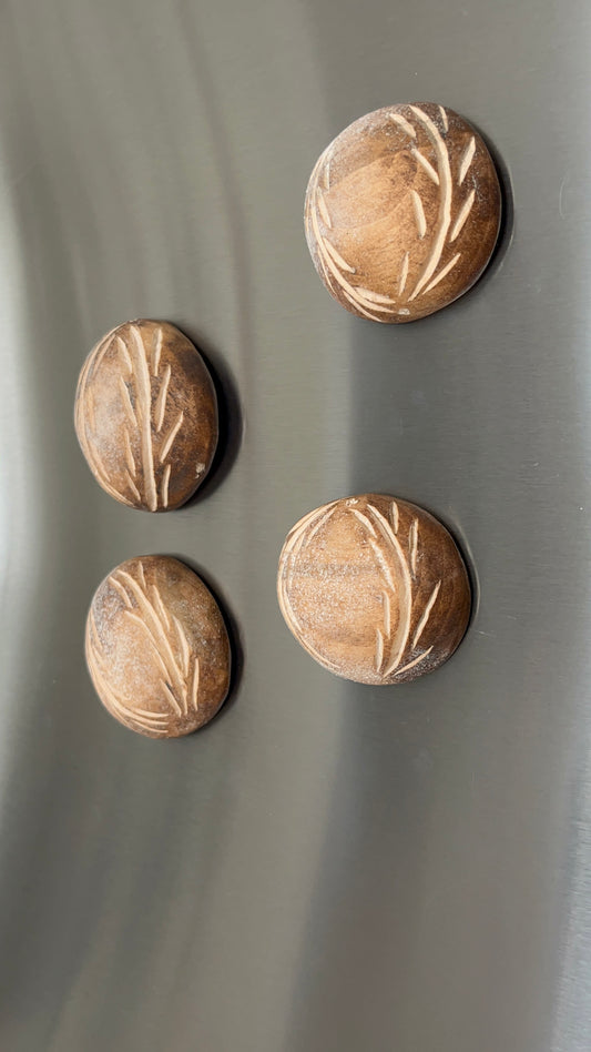 Sourdough Bread Magnets-Hand Carved Maple, Limited Run