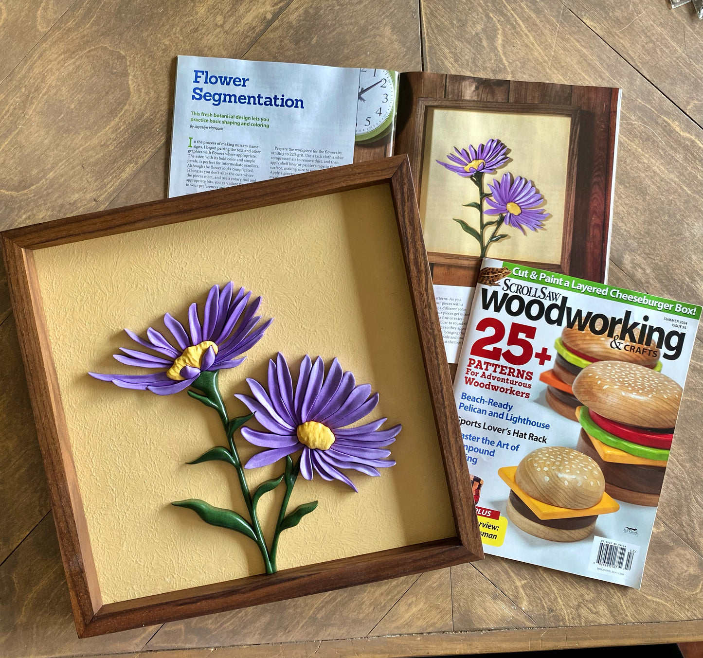 Asters-featured in ScrollSaw Woodworking Magazine