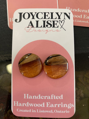 Spalted beech + epoxy statement studs