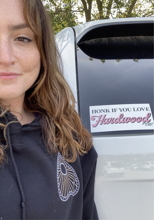 Honk if you love Hardwood Bumper Sticker