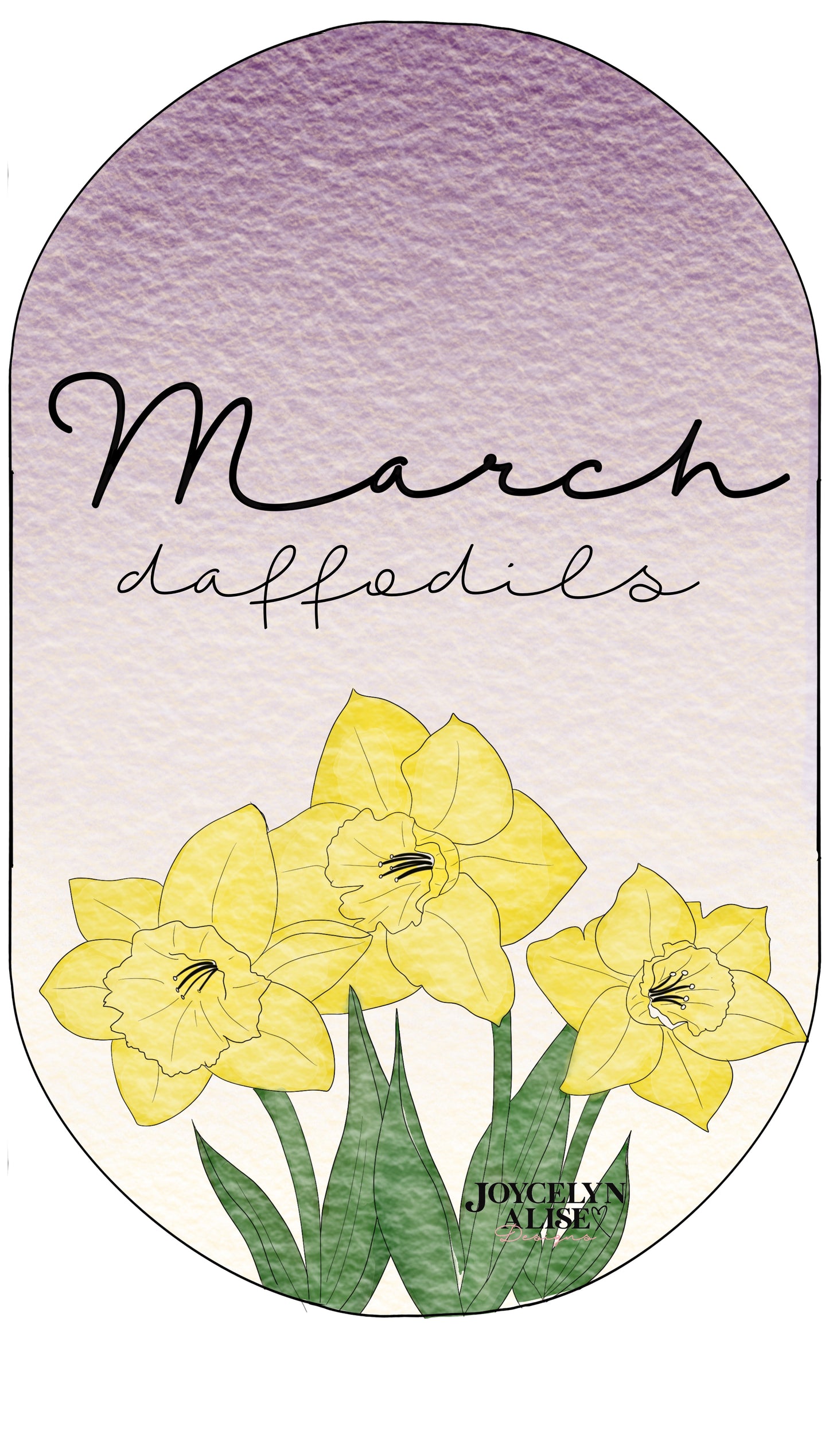 March daffodils scroll saw template