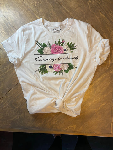 Kindly Fuck Off Floral Tee