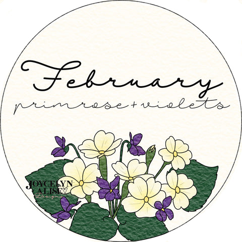 February violets + primrose scroll saw template