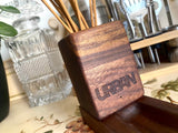 Walnut incense holder