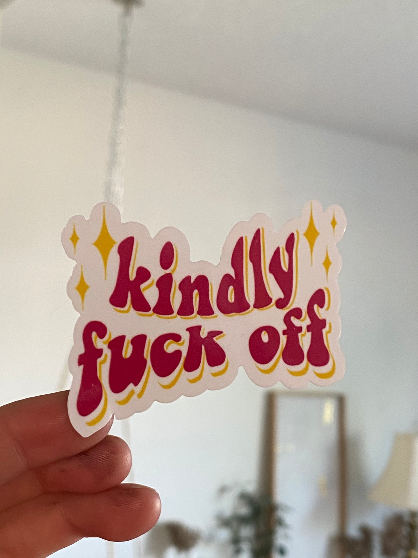 Kindly fuck off sticker