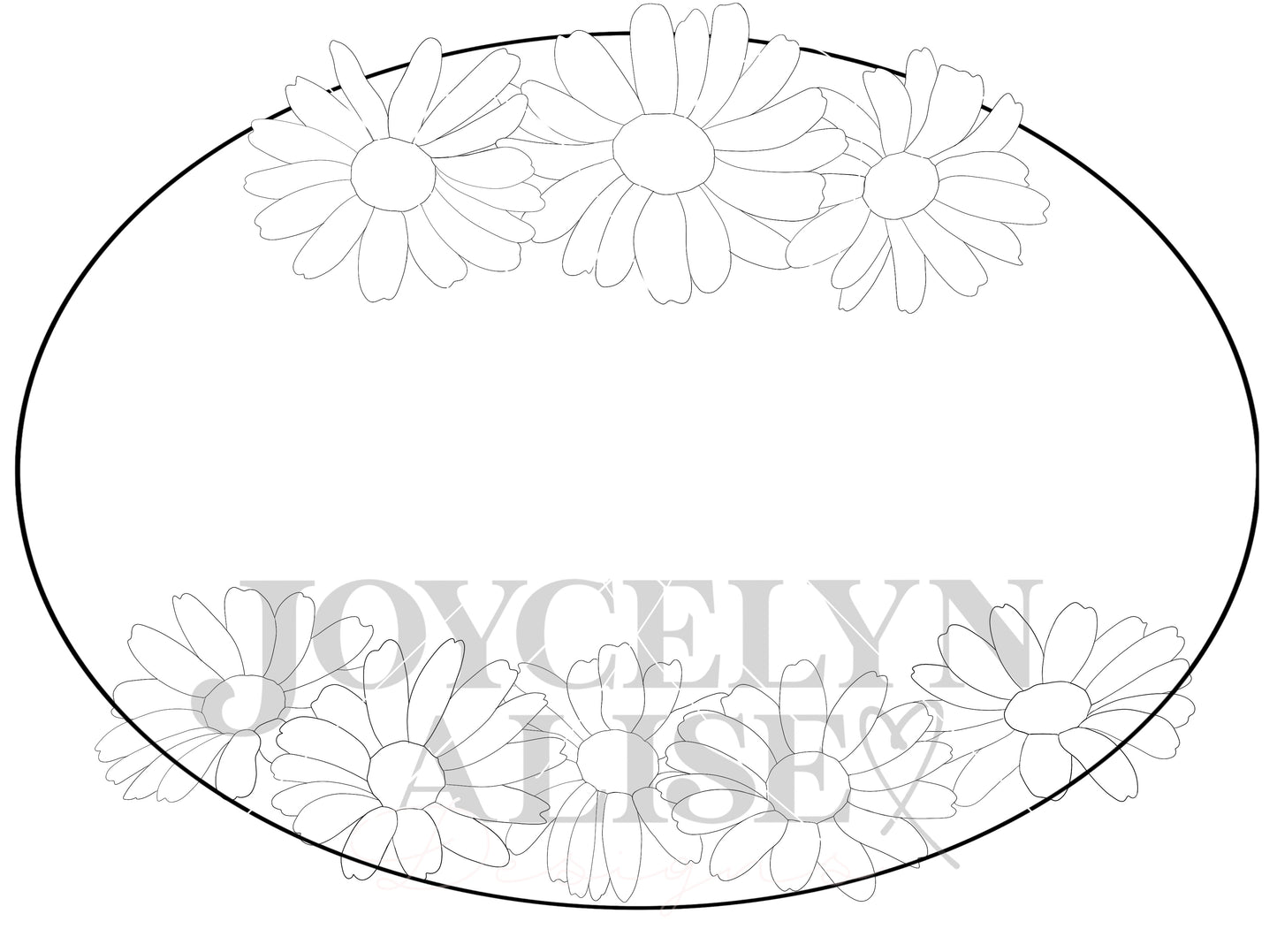 April daisies scroll saw template